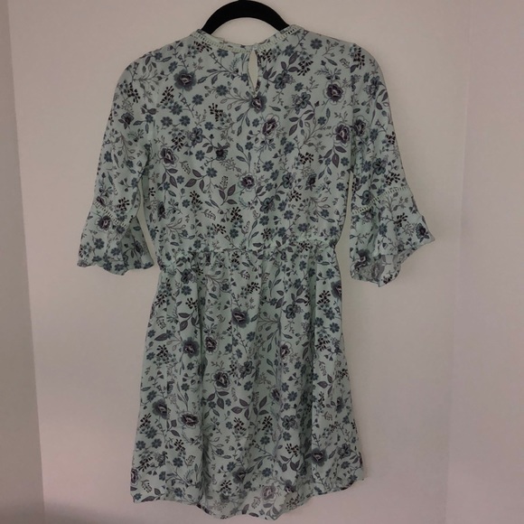 Gap turquoise knee length flower detailed dress - Picture 4 of 4
